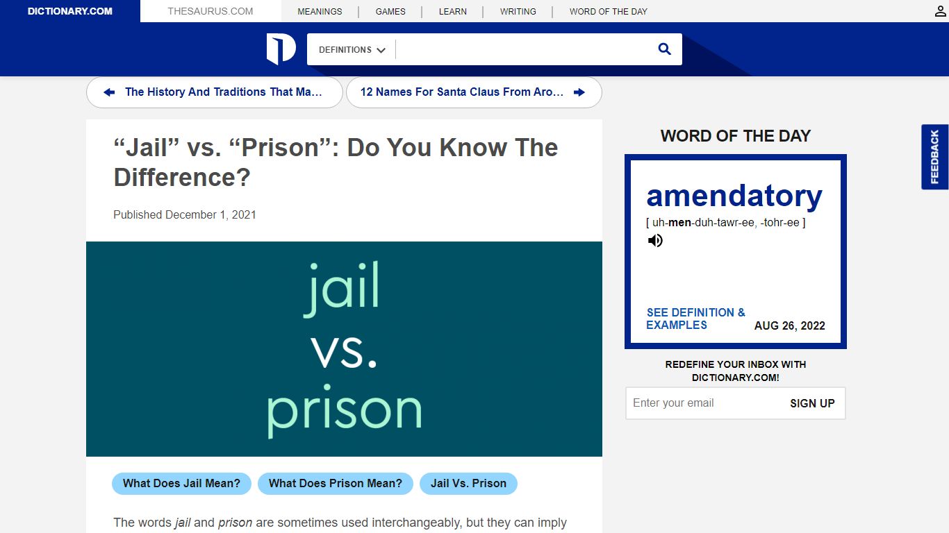 "Jail" vs. "Prison" – What's The Difference? | Dictionary.com