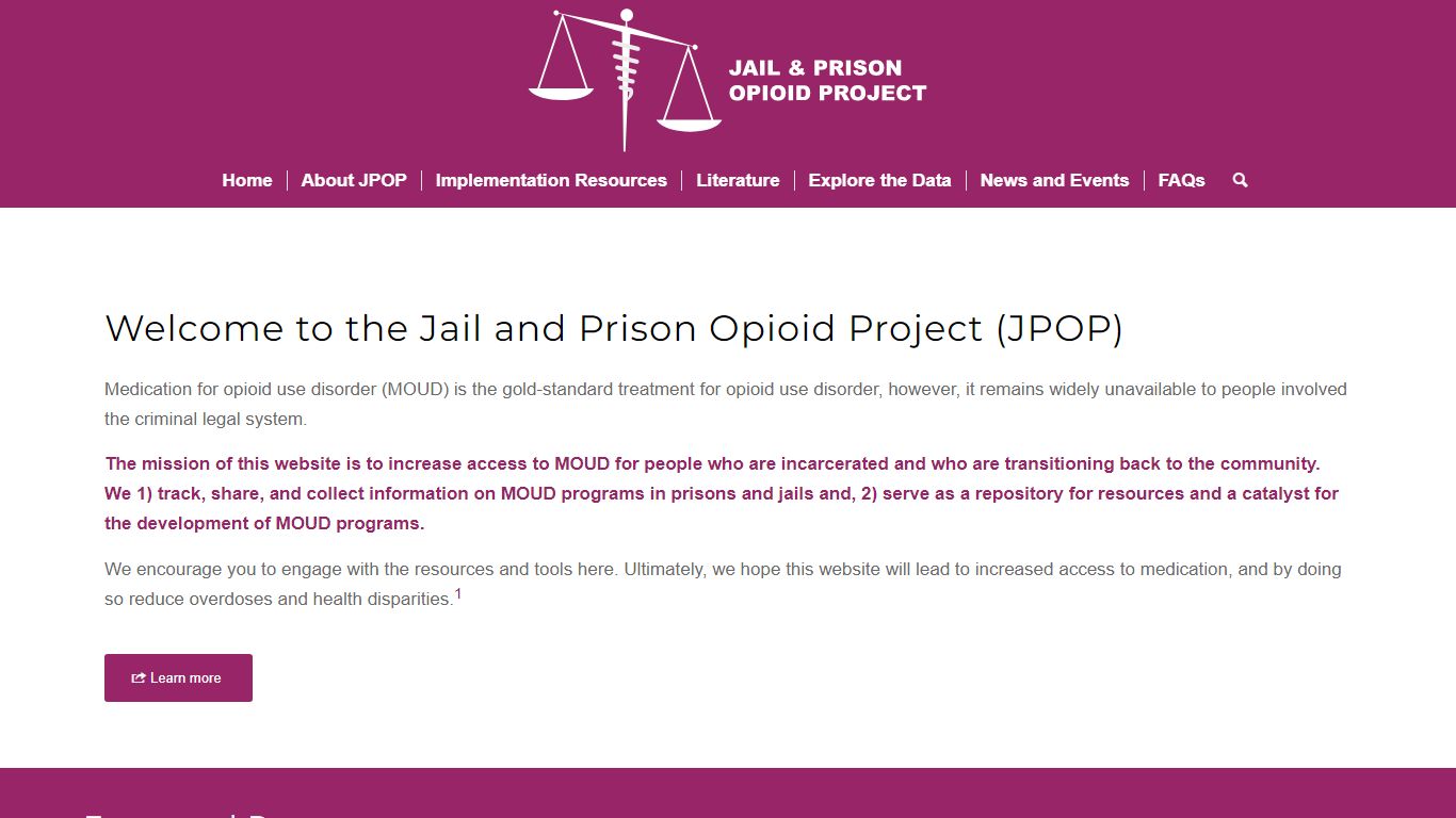 The Jail and Prison Opioid Project - Jail and Prison Opioid Project